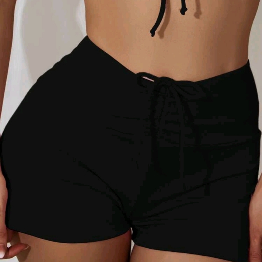 Plain Drawstring Front Bikini Bottom - image 2